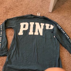 pink long sleeve shirt